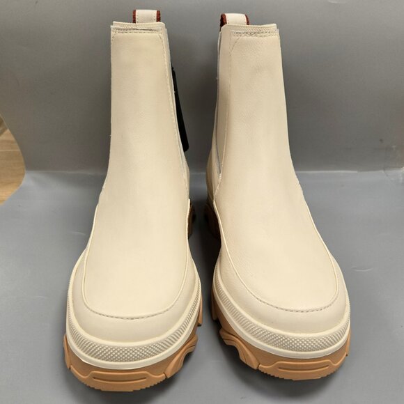 SOREL Brex Chelsea Boot Pull On Ankle Bootie Natural Sea Salt Leather Size 8 - Picture 9 of 12